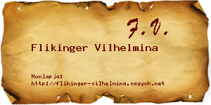 Flikinger Vilhelmina névjegykártya